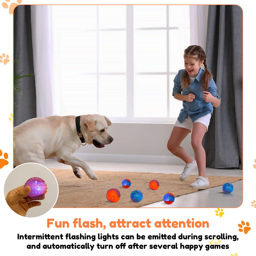 Dogs Interactive Toys Squeaky Dog Ball Strong Bite Resistance Squeaky Dog Toy for Training and Boredom Chew Ball Dogs Toys