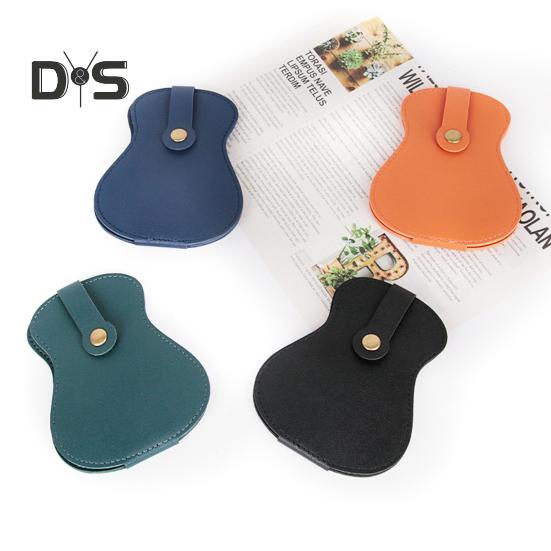 Faux Leather Guitar Picks Holder 18 Slots Plectrums Storage Bag for Men Women Guitar Design Pick Organizer Case for Players Lovers Teacher