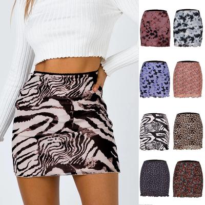 Frauen Rock Floral Print Mesh Doppel Schicht High-taille Mini Röcke 2022 Neue Sommer Streetwear Club Boydcon Vintage Y2K rock