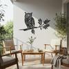 Rustic Metal Owl Wall Art, Nature Bird Silhouette, Iron Home Decor