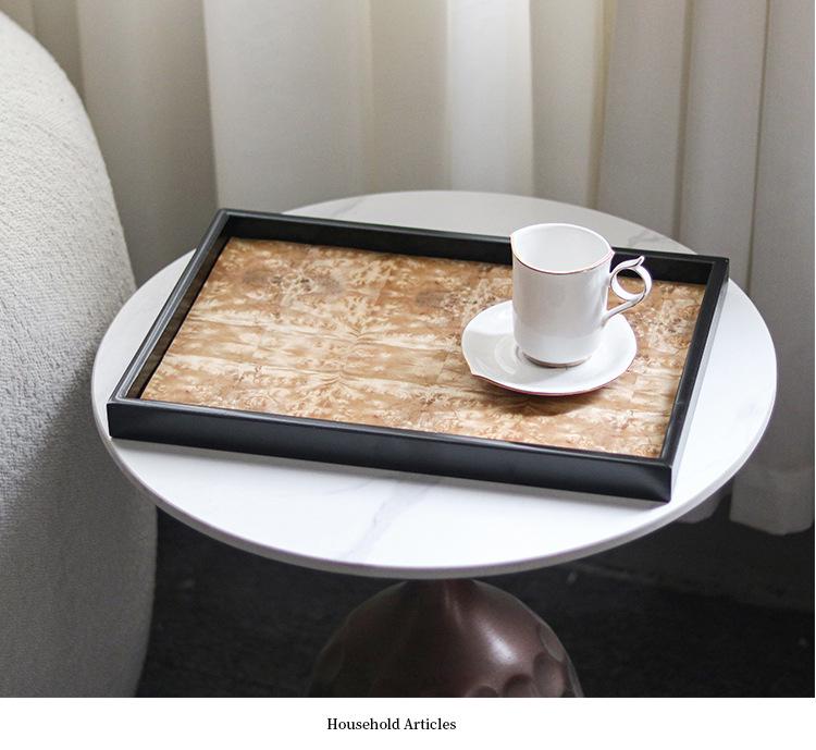 Neues rechteckiges Tablett aus massivem Holz im chinesischen Stil: Elegantes Wohn- & Hotel-Ornament