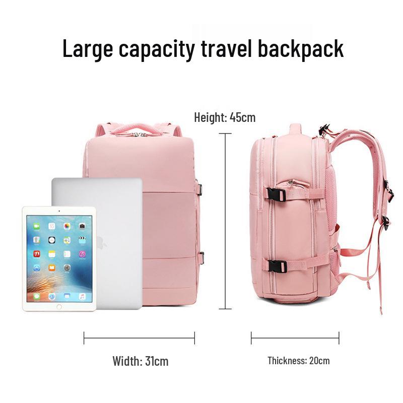 Unisex Travel Backpack: Large Capacity, Wet/Dry Separation, Laptop Compartment