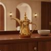 Traditional Arabic Coffee Pot | Stainless Steel Construction, Long Curved Pouring Spout, for Dinner