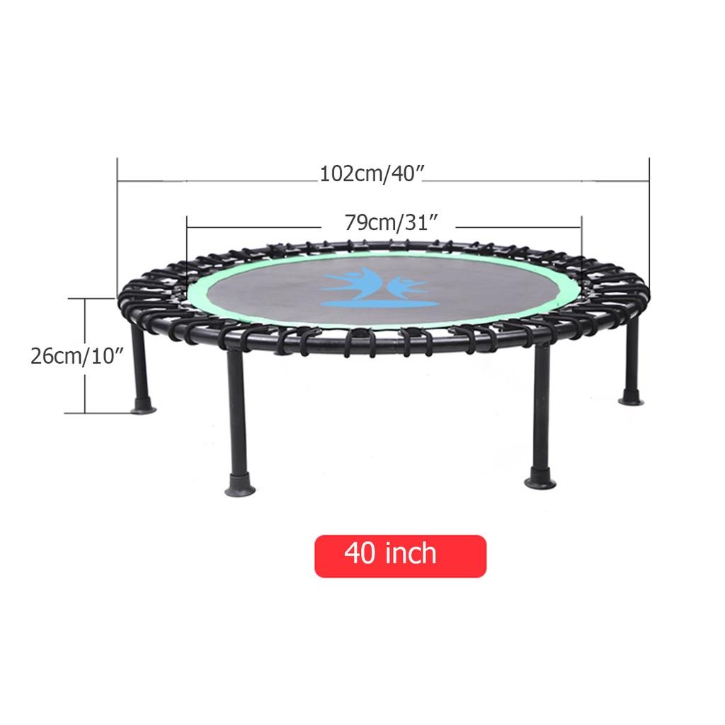 Indoor 40"" Übungs-Fitness-Trampolin Rebounder Für Erwachsene Kind Faltbar Cardio Sprung-Workout Stabilitätstrainingsgerät Rosarot/Grün