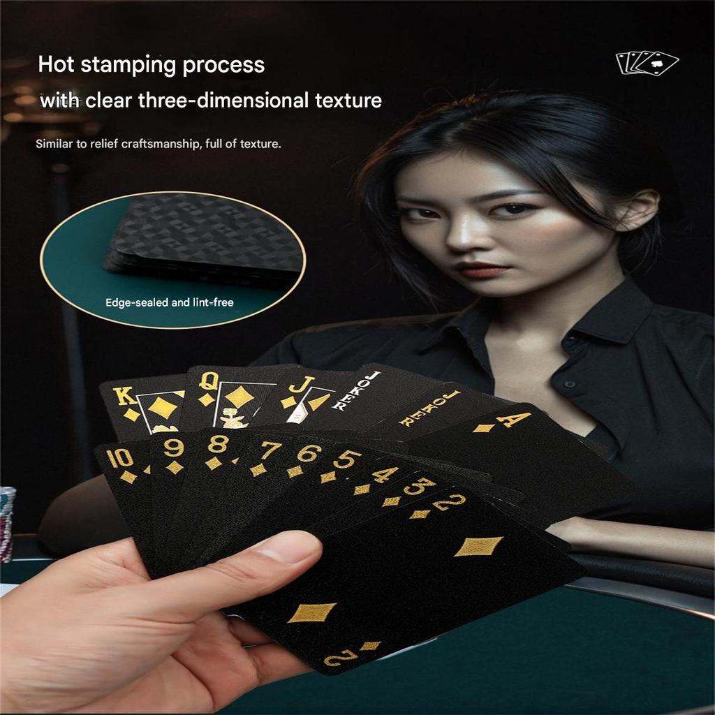 1pcs Playing Cards Pvc Plastic High Value Waterproof Anti-folding Tyrant Gold Playing Cards Wear-resistant Dirt-resistant Washab