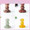 Zen Sitting Dog Resin Art Desk Decor Handmade Crystals For Meditation Gift