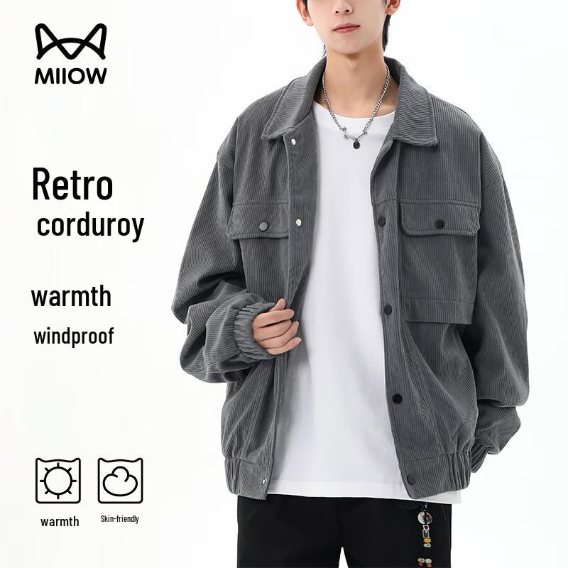 

Mao Ren Men s 2025 Corduroy Lapel Jacket 2XL