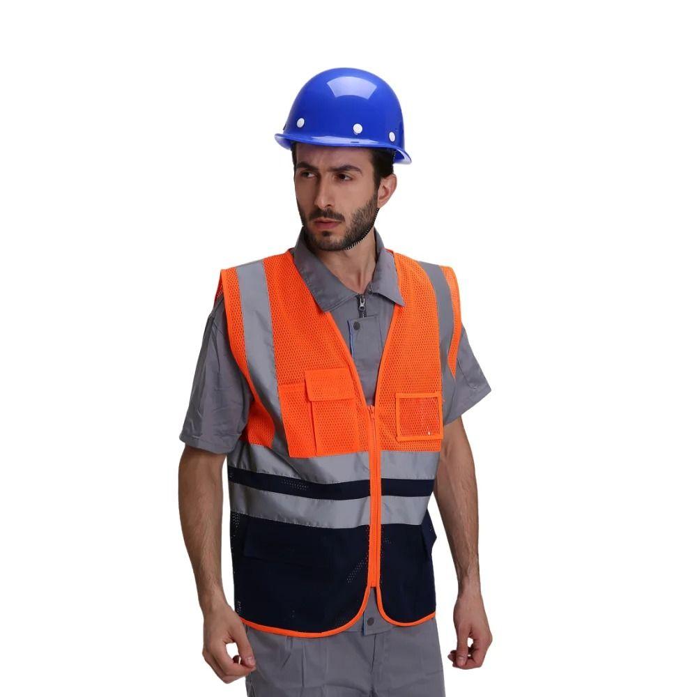 Breathable Security Vests High Visibility Workwear Uniforms Work Vest Running Cycling Sports