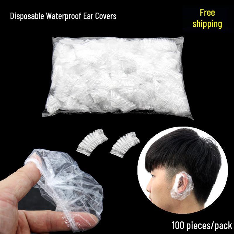 

Waterproof Disposable Ear Covers for Hair Dye and Hot Oil Treatments 1 pack of 100 pieces