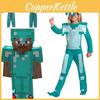Tuta Costume Vibrante di Steve di Minecraft Per Bambini Ideale Per Feste di Carnevale E Giochi all'Aperto