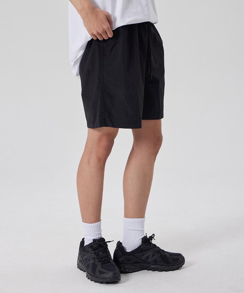 ASTRAL PROJECTION Basic Comfortable Nylon Shorts_Black