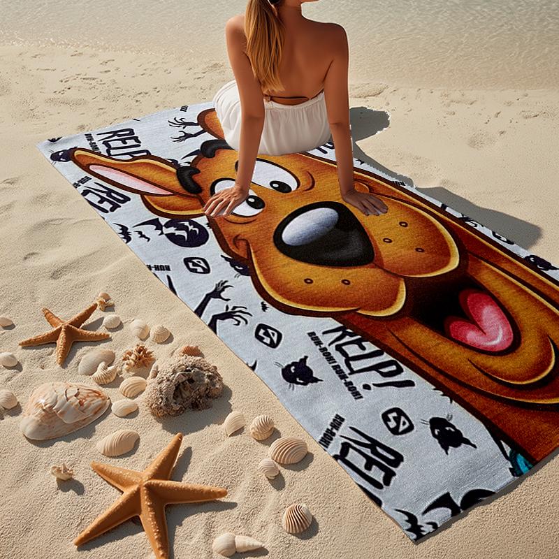 Scoo-dog Adventure Beach Towel, Super Soft Microfiber, Gift for Her/Him, Birthday, for Pool, Beach, Travel, Home Decor Fan gifts