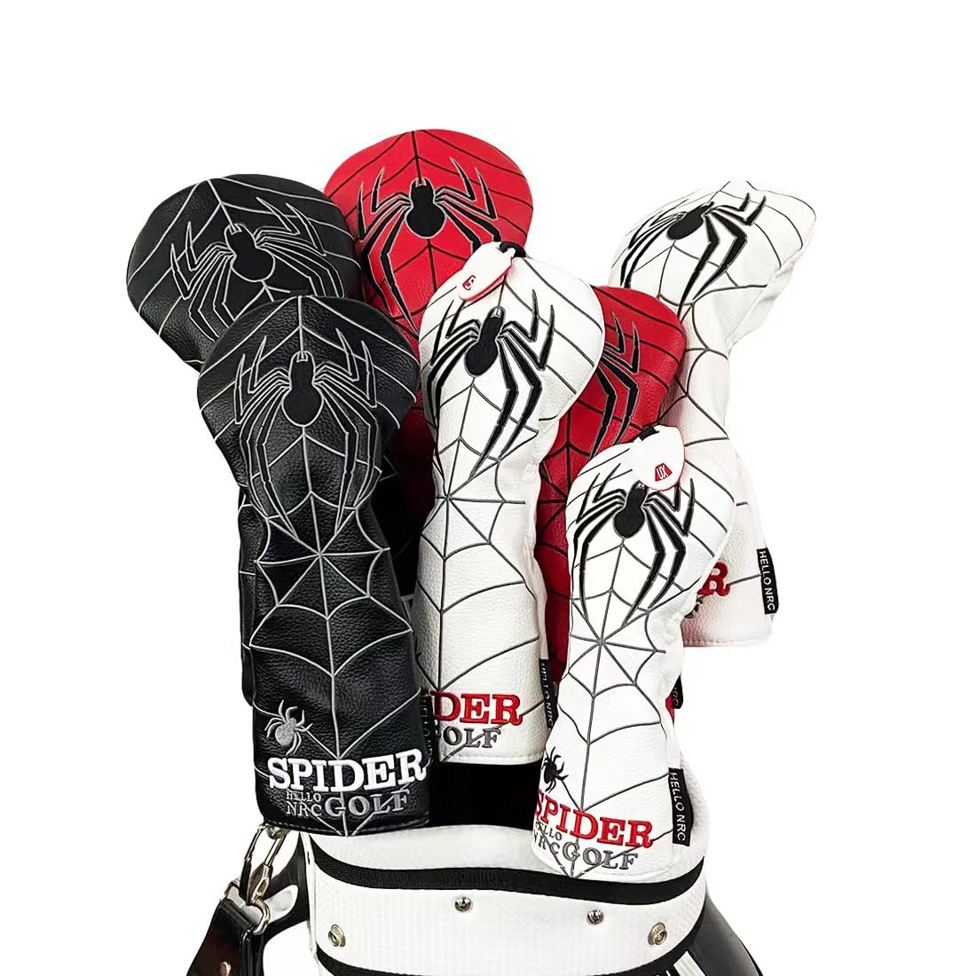 

Golf head cover for driver 440cc 460cc wood utility UT cover spider single item (red, for wood)