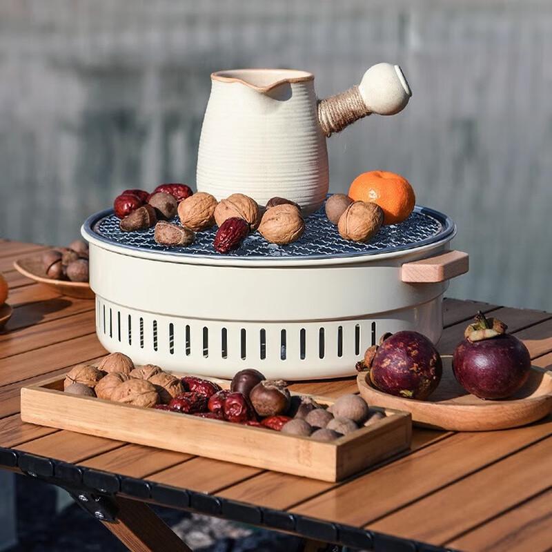 FTLY 4-in-1 Multifunctional Charcoal BBQ & Tea Stove