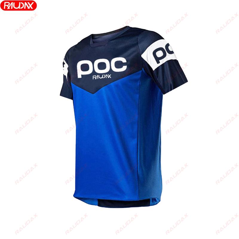 RAUDAX POC Maglietta Estiva da Moto da Uomo Abbigliamento per Mountain Bike Fuoristrada Moto Manica Corta Maglia Traspirante per Bicicletta