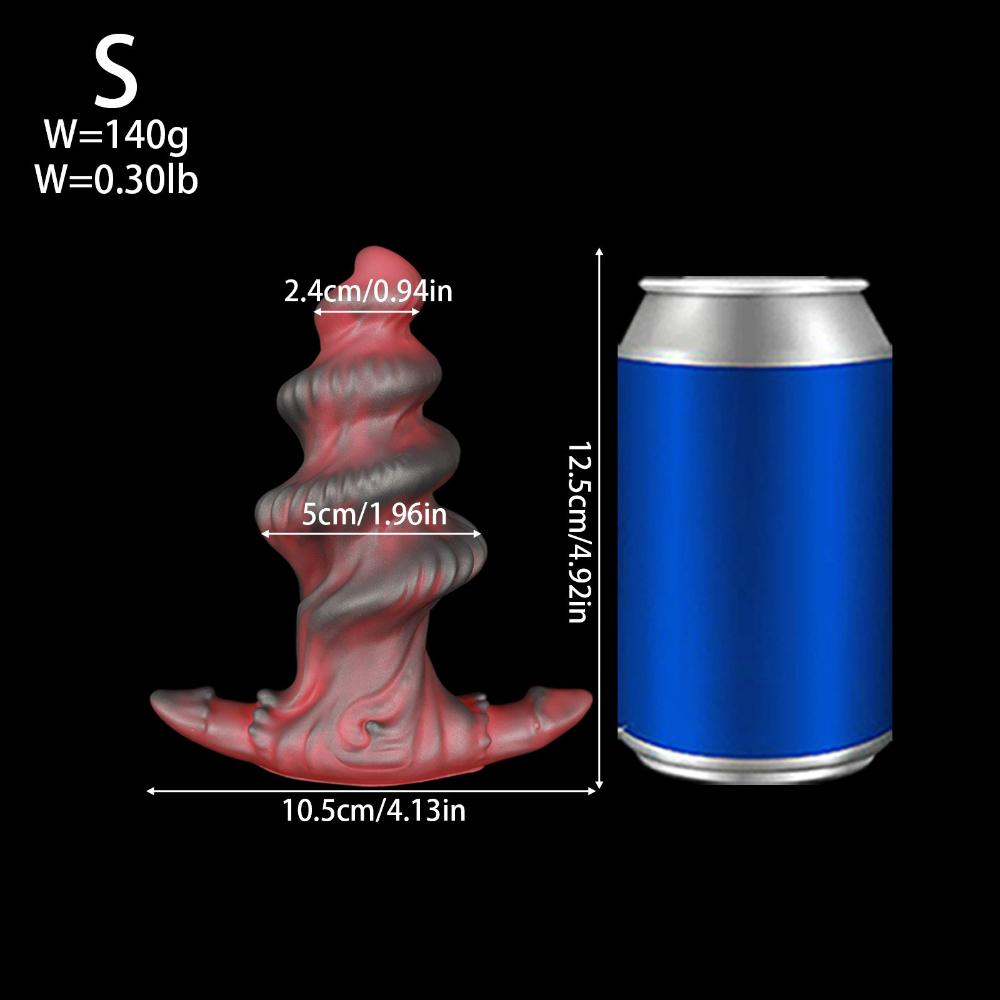 Unisex Wearable Threaded Anal Plug - Liquid Silicone Easy Insertion Anal Dilator Massage Adult Toy