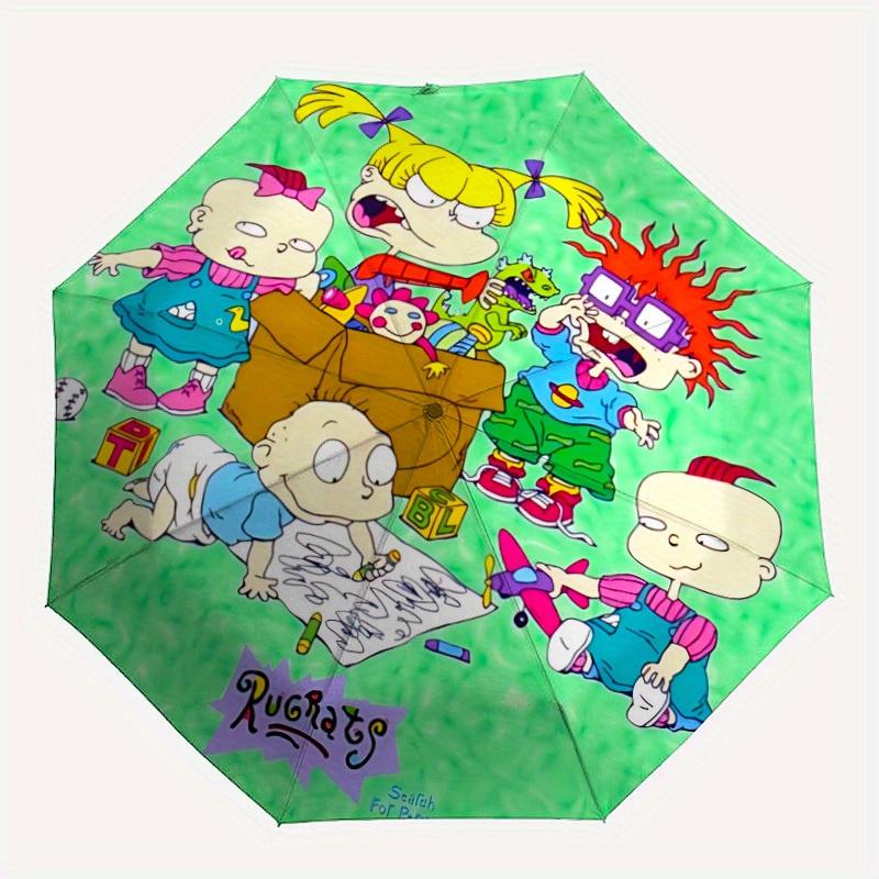 

Rugrats Go Wild Automatic Umbrella - Foldable with 8 Iron Ribs, Portable for Outdoor, Gift, Outdoor Umbrell, Playful Accessory, Durable High