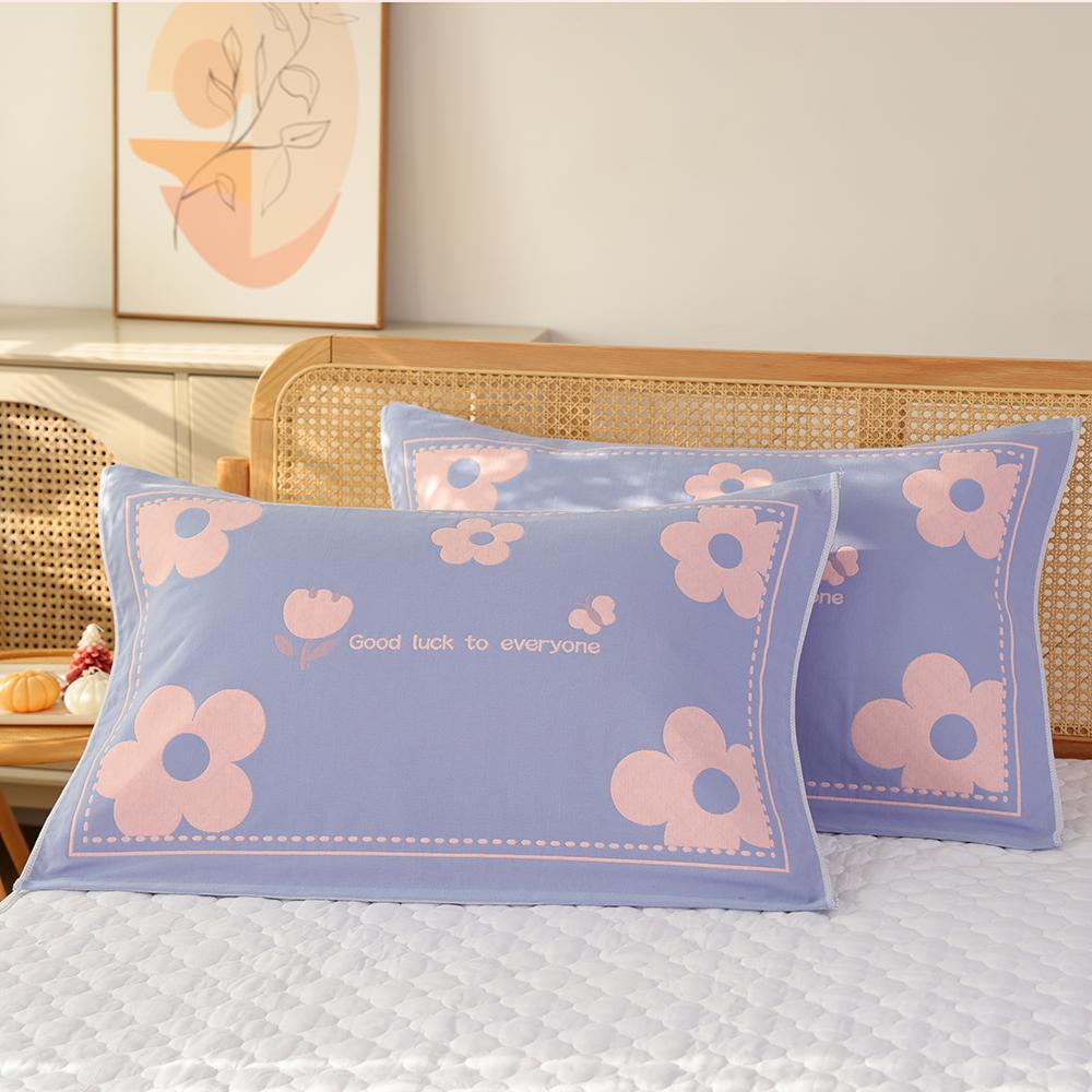 A Pair of Pure Cotton Gauze Pillow Towels, New High-density Soft Adult Cover Towels, Cotton Non-slip and Breathable Household
