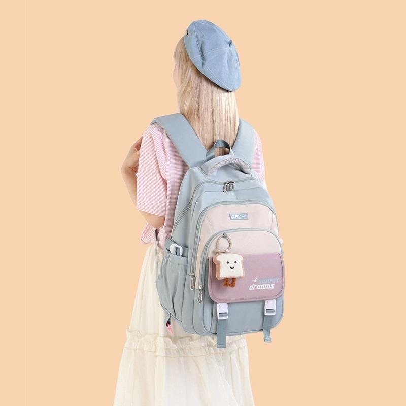 School Bags Polyester Waterproof Backpack and Shoul Bag Set (34*24*47cm)