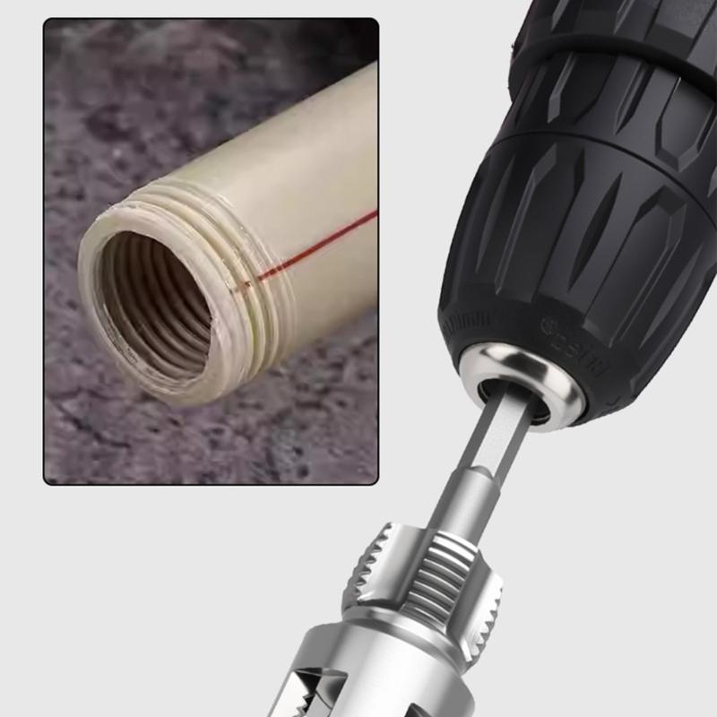 High Speed Steel Water Pipe Tap Threading Tool For Internal External Threading On Plastic Tubes 1/2in or 3/4in Sizes