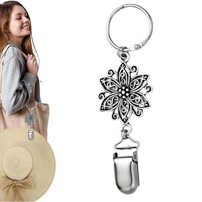 Kapesní klip na klobouk pro cestovní čepici, klipy pro uchycení, kovová květina, kabelka, klipy na klobouk typu duckbill, držák na klobouk