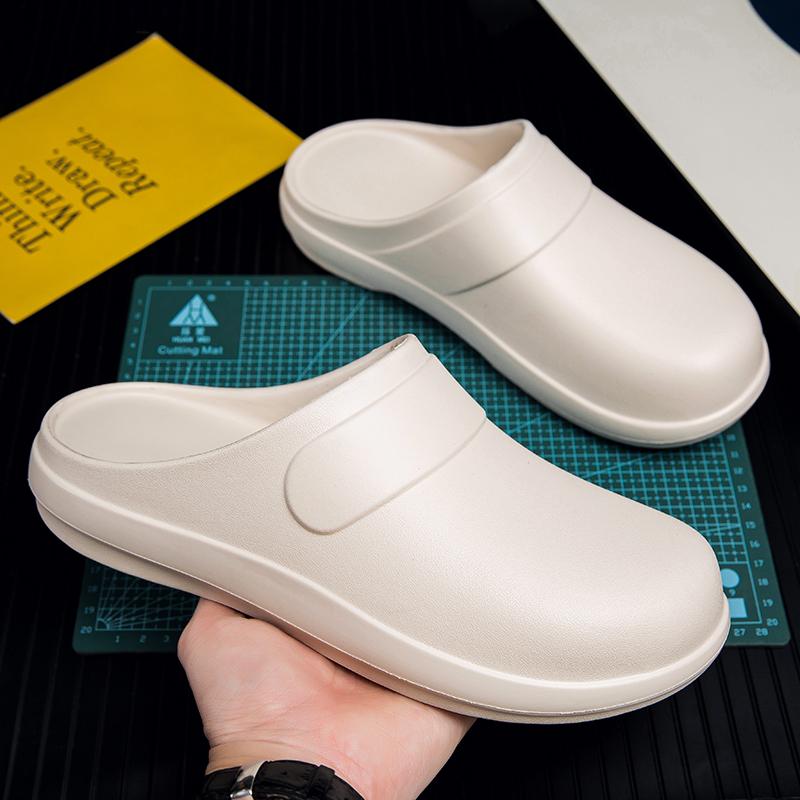 Men Waterproof Chef Shoes Non-slip and Oil-proof Kitchen Shoes Operating Room Slippers Summer Spring and Autumn Outdoor Clogs