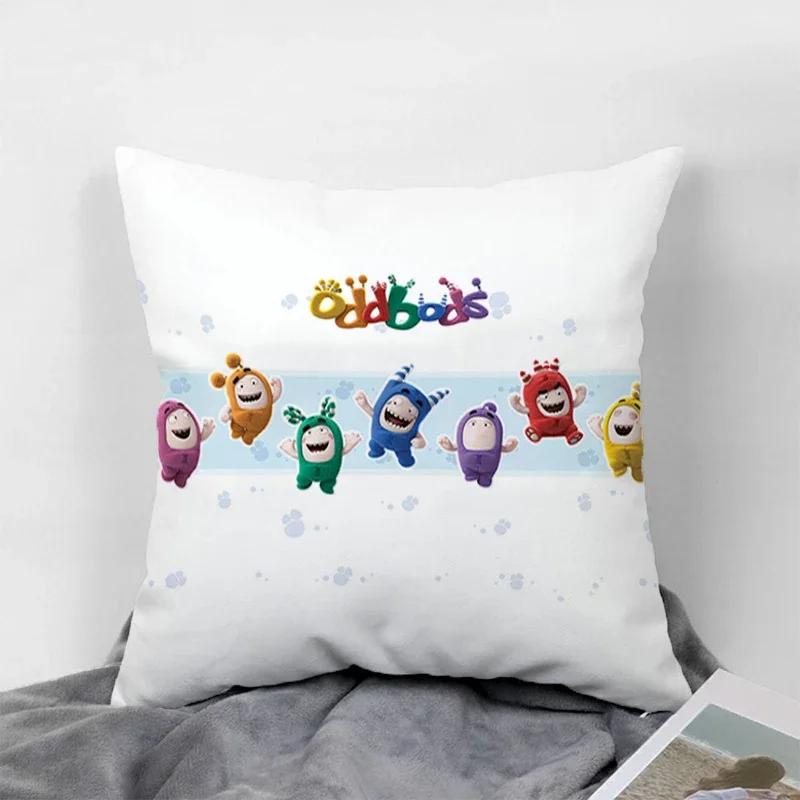 Dekoracja Domu Poszewki na Poduszki Oddbods na Poduszkę do Łóżka 45*45 Dekoracja Poduszek na Kanapę Salon Pościel na Łóżko Pojedyncze Pokrowiec na Kanapę Samochodową