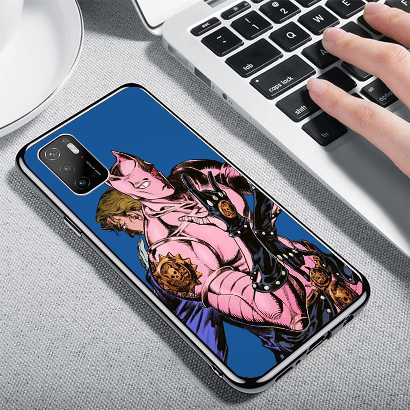 Anime JoJo Killer Queen Phone Case For Xiaomi Poco X7 X6 X5 Pro F7 Ultra Redmi 15C 15 13 13C 12 12C 10 10A 10C 9 9A 9C 9T Cover