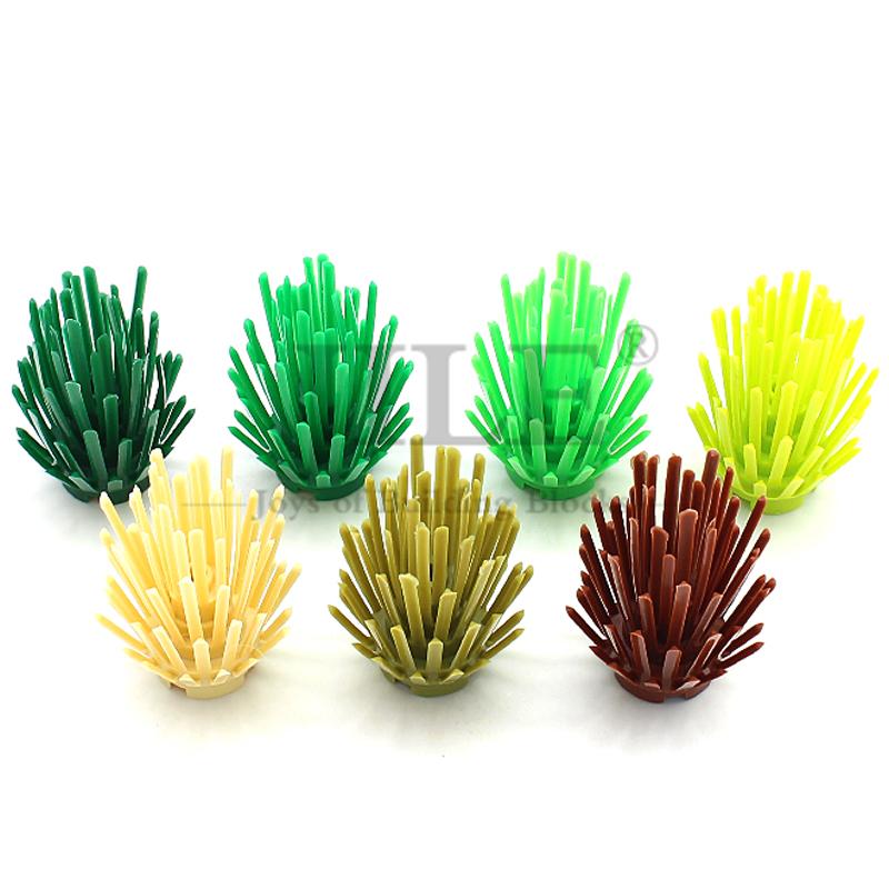 30 szt. Moc Roślina Kolczasty Krzew 2x2x4 Klocki 6064 Trawnik Ogrodowy DIY Klocki Kompatybilne z Kwiatami Drzewami Dżunglą Części Zabawki