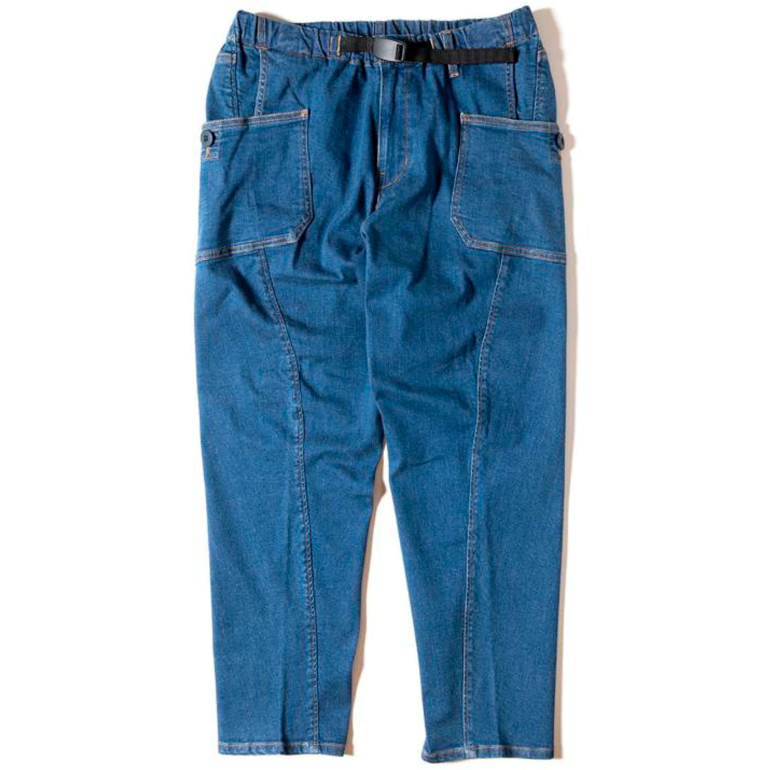 GripSwany JOG 3D Wide Camp Pants Denim Wide Camp Light Size L 2.0 GSP-59V2 Pants, Indigo,
