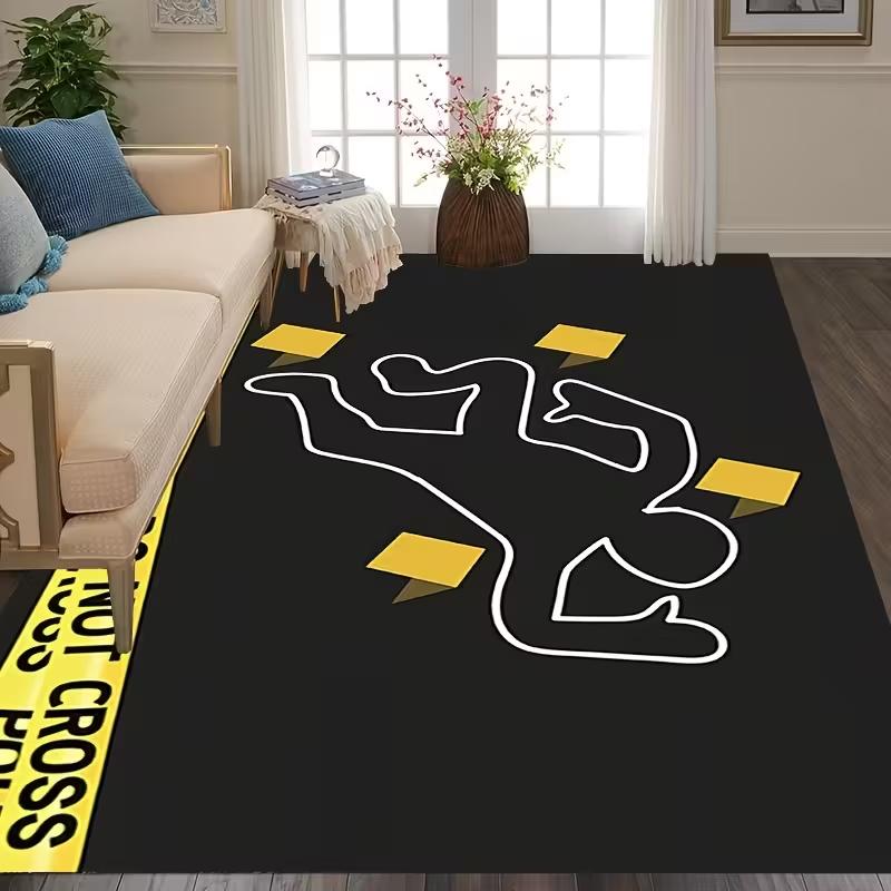 Pixel Block Print Carpet - Retro Game Style Play Mat for Kids Room with Water-Absorbing and Non-Slip Features Beautiful Fashion