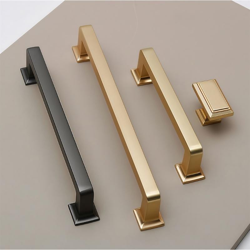 Strong Zinc Drawer Pulls with Heavy Duty Construction 6pcs for Longevity in Kitchens & Bedrooms High Use Zones