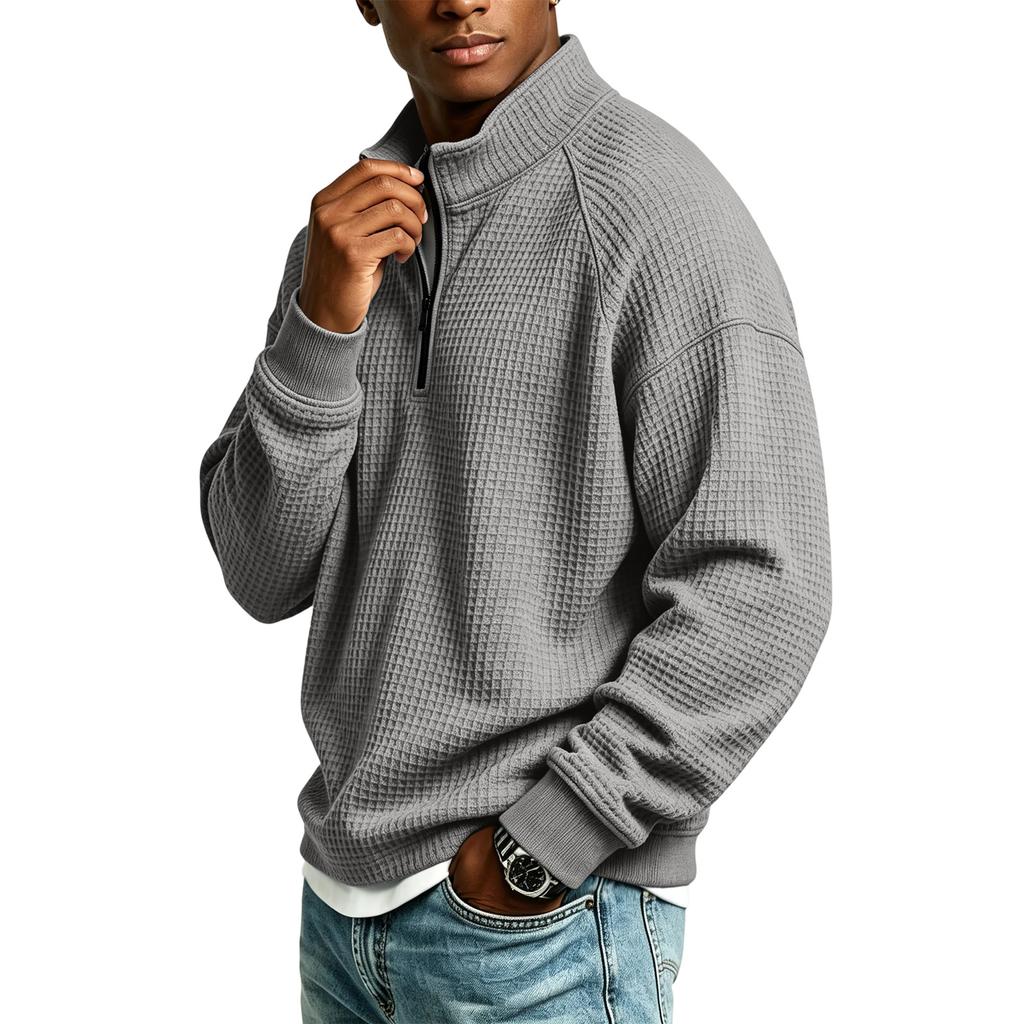 Herren Pullover mit Strickkragen für den täglichen lässigen Look