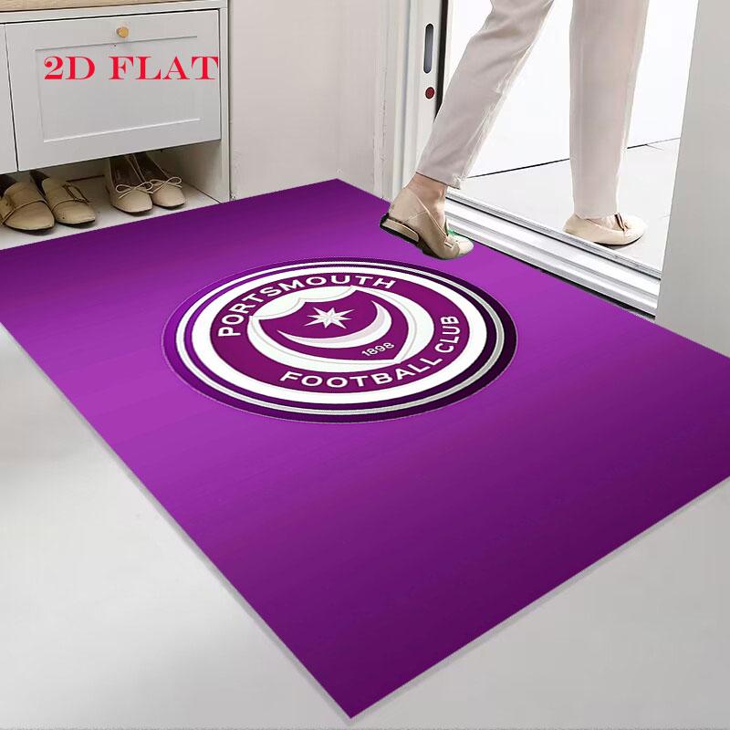 Portsmouth Logo Poster Carpet Rug for Living Room Bedroom Home Sofa Decoration,Kids Play Nonslip Floor Mat