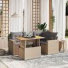 VidaXL Garden Lounge Set with Cushions 5 Pcs, Patio Sofas, Patio Furniture Set, Outdoor Furniture, Beige 3271297