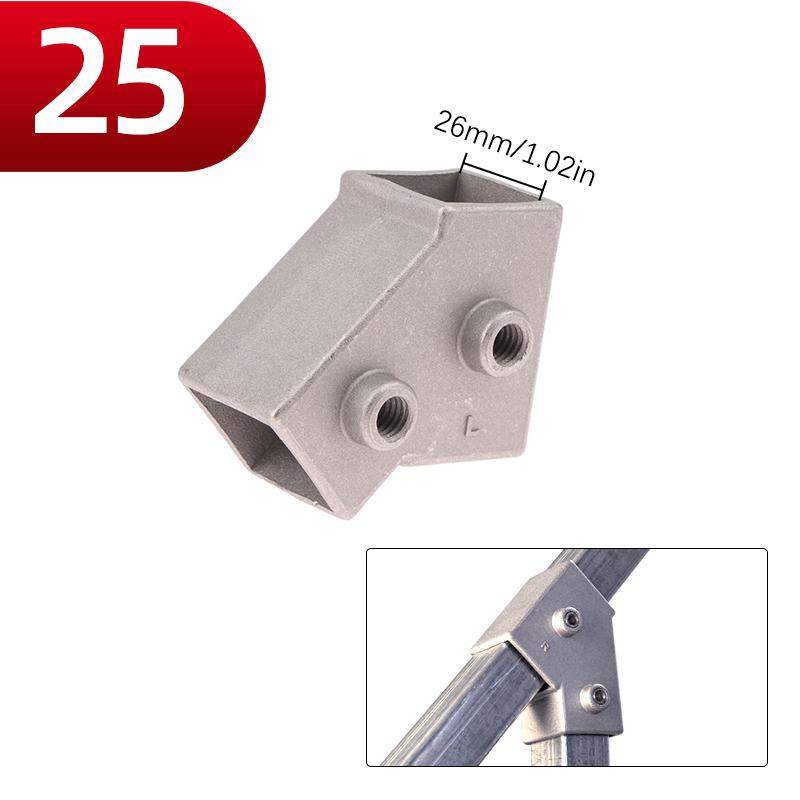 1 buc Piesă de Conectare Tub Pătrat Aliaj Aluminiu Cot Conector Triplu Tub Pătrat Îmbinare Fixă Raft Raft de Depozitare