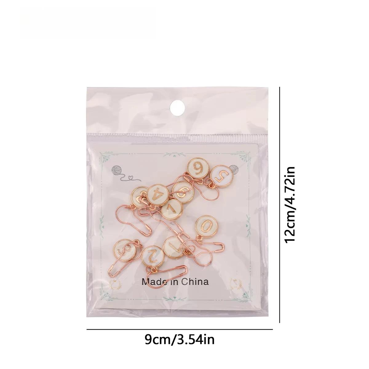 

10 шт./упак. Инструменты для вязанияВязание маркеров петель свитераСчетчик маркеров свитераНомера маркеровНе застегивайте аксессуары белый