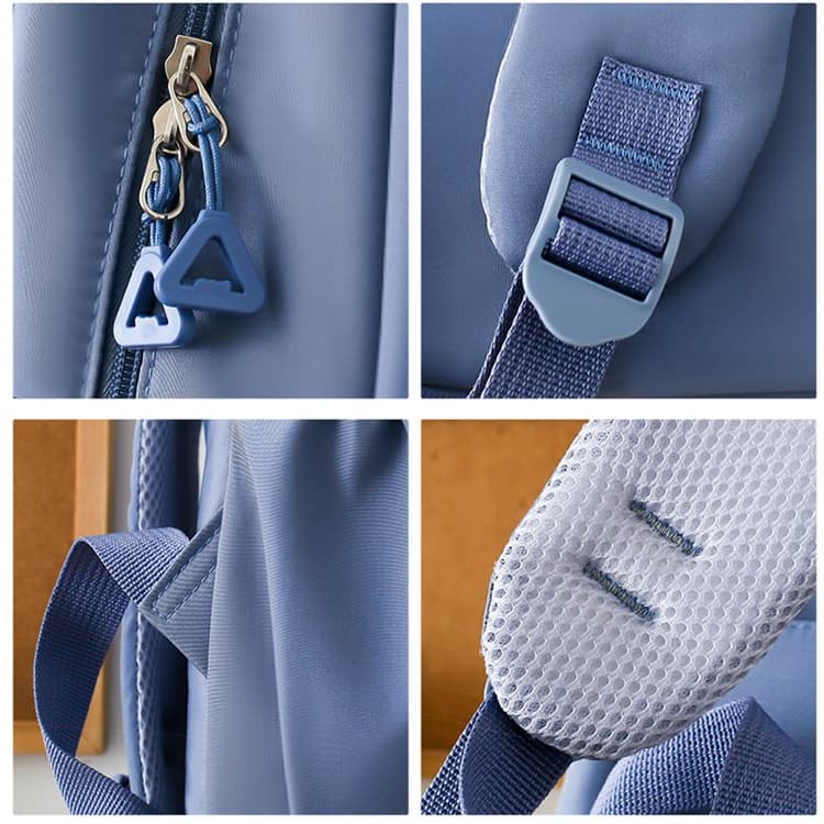 Three-piece nylon backpack student bag