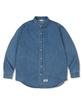DE GRAND MATIN Over Fit Logo Denim Shirt_Medium Blue