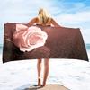 Beach Towel Rose Lightweight Terry Fabric Quick Dry Sandless Travel Absorbent Oversized Towel for Pool Swimming Bath Camping
