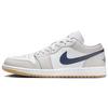 Jordan Air Jordan 1 Abrasion Resistant Low top Vintage Basketball Shoes Men's White Gold 553558-146(Team96-)