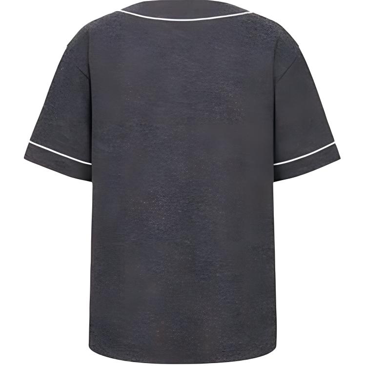 DIOR T-Shirts Men's Gray V-neck Moderate Straight Fit 213J530A0663-C883