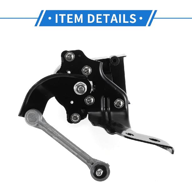 Air Suspension Ride Height Level Sensor Compatible for Acura ZDX 2010-2012, Durable ABS Plastic Black Front Right Side Headlight Level Sensor