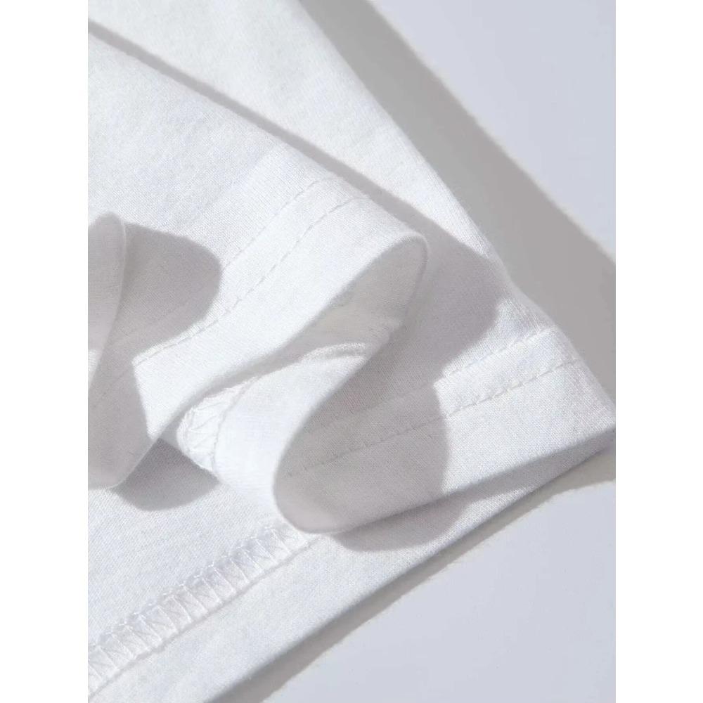 Men's Casual Crew Neck Short Sleeve T-shirt With Lion Print