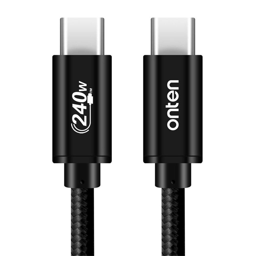 

ONTEN CC201 1m Type-C to Type-C Cable PD 240W Fast Charging 480Mbps Transfer Speed Data Cord A