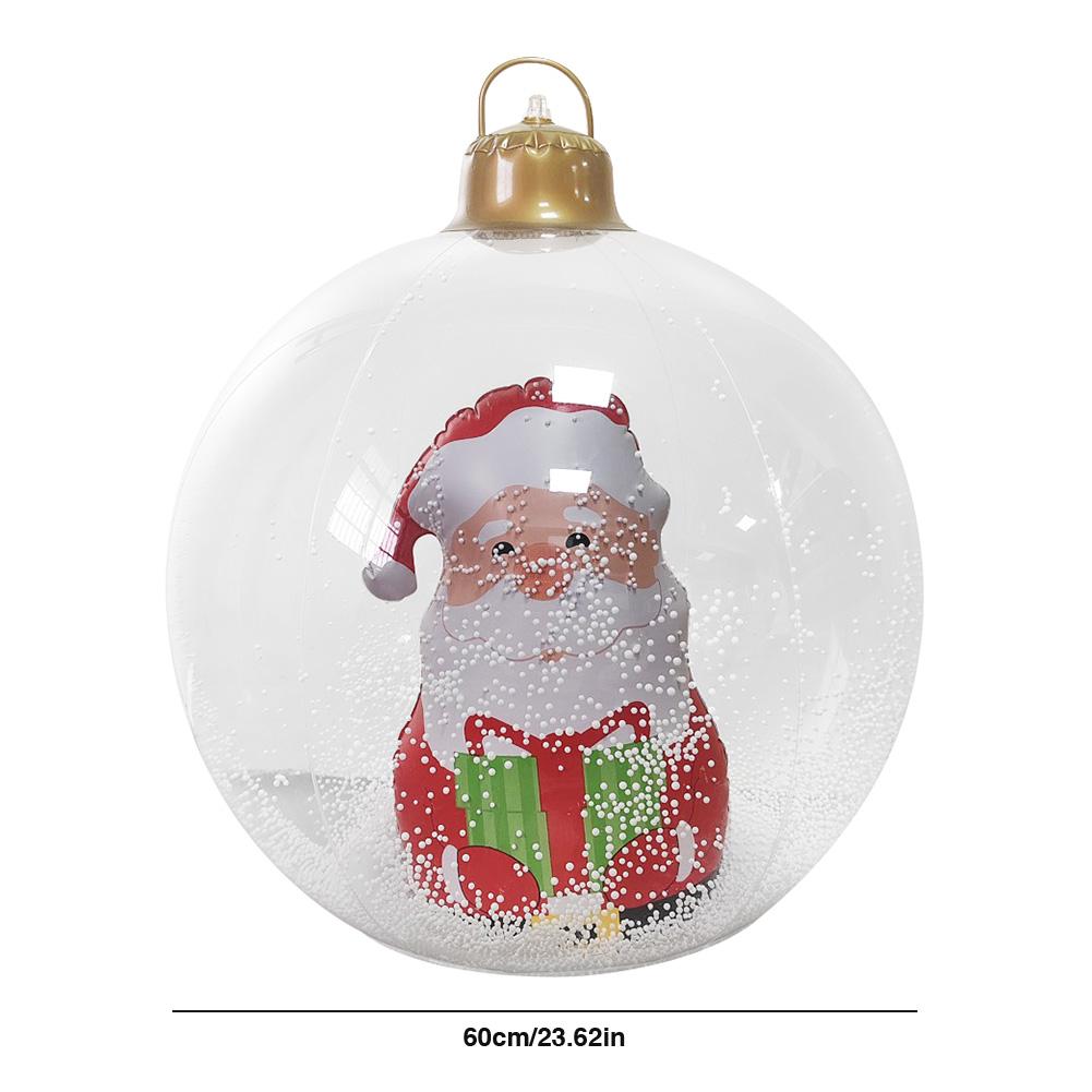 Christmas Luminous Inflatable Decorative Ball Outdoor Balloon Ornament Snowflake Blow Up Ornaments for Yard Porch Decoration