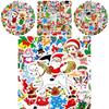 50 Cartoon-Sticker mit Weihnachtsmotiv für Scrapbooking und Dekorationen