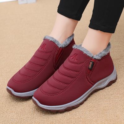 Winter Velvet Warm Men's and Women's Shoes Medium and Old Snow Boots Thickened Waterproof Cotton Shoes Comfortable Home Cotton Shoes