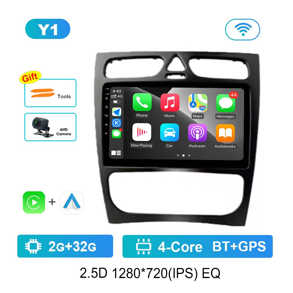 9 Inch for Mercedes Benz C Class CLK S203 W203 W209 A209 2000 - 2005 Car Video Multimedia Player GPS 2.5D Screen Android System