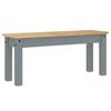 4 Piece Dining Set PANAMA Gray Solid Pine Wood